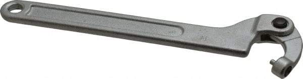 Facom - 19/32" to 1-3/8" Capacity, Satin Chrome Finish, Adjustable Pin Spanner Wrench - 6-39/64" OAL, 3mm Hook Pin Height - Exact Tool & Supply