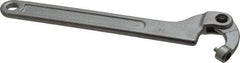 Facom - 19/32" to 1-3/8" Capacity, Satin Chrome Finish, Adjustable Pin Spanner Wrench - 6-39/64" OAL, 3mm Hook Pin Height - Exact Tool & Supply