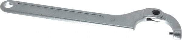 Facom - 1-3/8" to 1-31/32" Capacity, Satin Chrome Finish, Adjustable Pin Spanner Wrench - 7-61/64" OAL, 4mm Hook Pin Height - Exact Tool & Supply