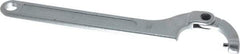 Facom - 1-3/8" to 1-31/32" Capacity, Satin Chrome Finish, Adjustable Pin Spanner Wrench - 7-61/64" OAL, 4mm Hook Pin Height - Exact Tool & Supply