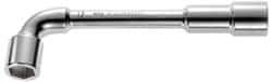 Facom - 7/8", 6 Point, Satin Chrome Coated, 90 ° Offset Socket Wrench - 240mm OAL, 33.5mm Head Thickness - Exact Tool & Supply