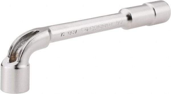 Facom - 1/2", 6 Point, Satin Chrome Coated, 90 ° Offset Socket Wrench - 152mm OAL, 19.5mm Head Thickness - Exact Tool & Supply