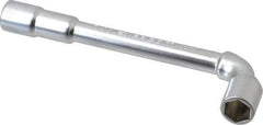 Facom - 7/16", 6 Point, Satin Chrome Coated, 90 ° Offset Socket Wrench - 136mm OAL, 16.5mm Head Thickness - Exact Tool & Supply