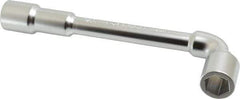 Facom - 9/16", 6 Point, Satin Chrome Coated, 90 ° Offset Socket Wrench - 169mm OAL, 22.5mm Head Thickness - Exact Tool & Supply