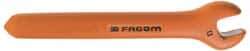 Facom - 11mm Open End Wrench - 5-5/16" OAL, Single End, Insulating Elastomer Finish - Exact Tool & Supply