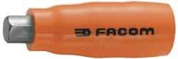 Facom - 3/8" Drive, 7mm Hex Bit Socket - 2-9/16" OAL, 25/64" Bit Length, Insulated - Exact Tool & Supply