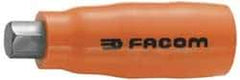 Facom - 1/4" Drive, 4mm Hex Bit Socket - 1-7/16" OAL, 7/16" Bit Length, Insulated - Exact Tool & Supply