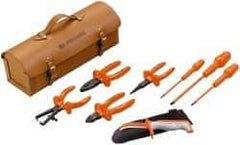 Facom - 8 Piece Insulated Tool Set - Comes with Leather Case - Exact Tool & Supply