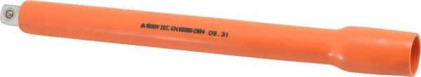 Facom - 1/2" Drive Insulated Socket Extension - 10-3/8" OAL, Single Color Insulation Finish - Exact Tool & Supply