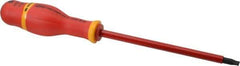 Facom - 269mm OAL Standard Slotted Screwdriver - 150mm Blade Length, Round Shank, Ergonomic Handle - Exact Tool & Supply