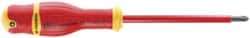 Facom - #3, 11-1/32" OAL, Insulated Phillips Screwdriver - 5-29/32" Blade Length, Round Shank, Ergonomic Handle - Exact Tool & Supply