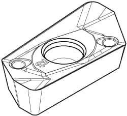 Kennametal - EP1420 HD Grade KCPK30 Carbide Milling Insert - TiN/TiCN/Al2O3 Finish, 0.1772" Thick, 2mm Corner Radius - Exact Tool & Supply