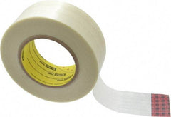3M - 2" x 60 Yd Clear Rubber Adhesive Packaging Tape - Polypropylene Film Backing, 6.6 mil Thick, 380 Lb Tensile Strength, Series 898NR - Exact Tool & Supply