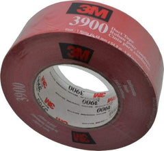 3M - 2" x 55m Red Duct Tape - 8.1 mil, Rubber Adhesive, Polyethylene Film Backing, 32 Lb/ln Tensile Strength, 200°F Max, Series 3900 - Exact Tool & Supply