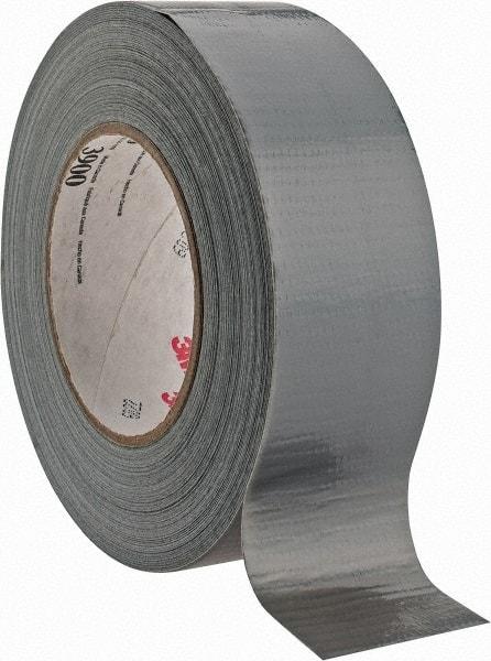 3M - 2" x 55m Silver Duct Tape - 8.1 mil, Rubber Adhesive, Polyethylene Film Backing, 32 Lb/ln Tensile Strength, 200°F Max, Series 3900 - Exact Tool & Supply