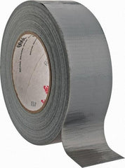 3M - 2" x 55m Silver Duct Tape - 8.1 mil, Rubber Adhesive, Polyethylene Film Backing, 32 Lb/ln Tensile Strength, 200°F Max, Series 3900 - Exact Tool & Supply
