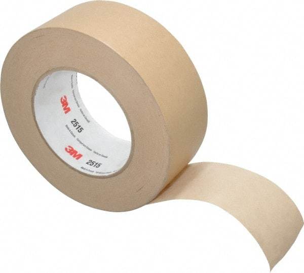3M - 2" Wide x 60 Yd Long Tan Paper Masking Tape - Series 2515, 6.7 mil Thick, 36 In/Lb Tensile Strength - Exact Tool & Supply
