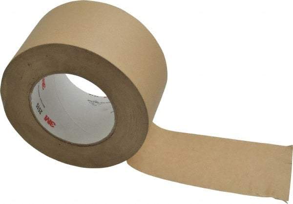 3M - 3" Wide x 60 Yd Long Tan Paper Masking Tape - Series 2515, 6.7 mil Thick, 36 In/Lb Tensile Strength - Exact Tool & Supply