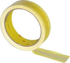 3M - 36 Yds. x 1", Yellow Polyethylene Film Tape - 695 Series, 3 mil Thick, 8 Lb./Inch Tensile Strength - Exact Tool & Supply