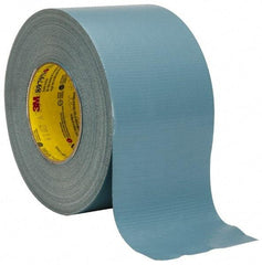 3M - 4" x 55m Blue Duct Tape - 12.1 mil, Rubber Adhesive, Polyethylene Film Backing, 36 Lb/ln Tensile Strength, 200°F Max, Series 8979N - Exact Tool & Supply