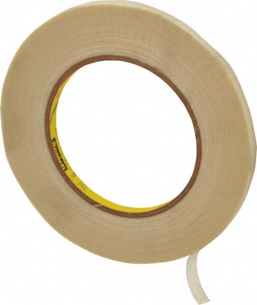 3M - 60 Yd Long x 1/4" Wide, Series 361, White Silicone Glass Cloth Tape - 7.5 mil Thick, 182 Lb/In Tensile Strength - Exact Tool & Supply