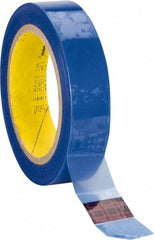 3M - 1" Wide x 72 Yd Long Blue Polyester Film Painter's Tape - Series 8901, 2.3 mil Thick, 26 In/Lb Tensile Strength - Exact Tool & Supply
