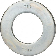 Value Collection - 1-3/4" Screw, Grade 8 Alloy Steel SAE Flat Washer - 1-7/8" ID x 3-3/8" OD, 0.196" Thick, Zinc-Plated Finish - Exact Tool & Supply
