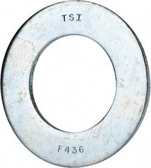 Value Collection - 2" Screw, Grade 8 Alloy Steel SAE Flat Washer - 2-1/8" ID x 3-3/4" OD, 0.196" Thick, Zinc-Plated Finish - Exact Tool & Supply