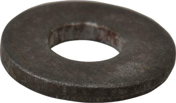 Value Collection - #8 Screw, Grade 2 Steel SAE Flat Washer - 3/16" ID x 7/16" OD, 0.065" Thick, Plain Finish - Exact Tool & Supply