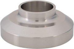 VNE - 1", E-Line Style, Sanitary Stainless Steel Pipe Short Welding Ferrule - Female Connection, Grade 304 - Exact Tool & Supply