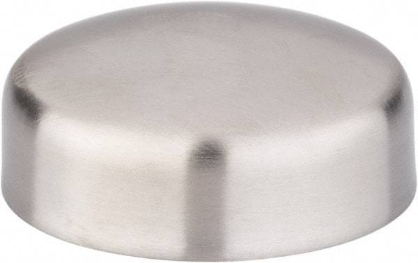 VNE - 2-1/2", Weld Style, Sanitary Stainless Steel Pipe End Cap - Butt Weld Connection, Grade 316L - Exact Tool & Supply