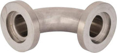 VNE - 1", E-Line Style, Sanitary Stainless Steel Pipe 90° Elbow - Female x Female Connection, Grade 304 - Exact Tool & Supply