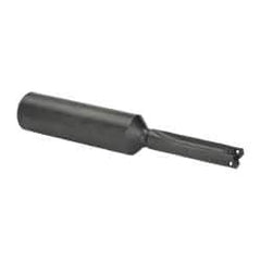 Allied Machine and Engineering - Series Y, 3/8 to 27/64" Diam, 3/4" Diam Straight Shank, Straight Flute Spade Drill - 1-1/4" Max Depth, 2-1/8" Body Length, 4-13/32" OAL, Short Length, Through Coolant - Exact Tool & Supply
