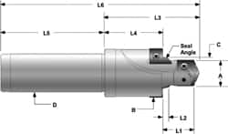 Allied Machine and Engineering - 1-3/16-12, 1.102" Pilot Diam, 1.783" Spotface Diam, 0.906" Pilot Length, Tube Dash 14, Indexable Porting Tool - Exact Tool & Supply