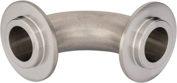 VNE - 1", E-Line Style, Sanitary Stainless Steel Pipe 90° Elbow - Male x Male Connection, Grade 304 - Exact Tool & Supply