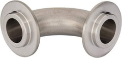 VNE - 1", E-Line Style, Sanitary Stainless Steel Pipe 90° Elbow - Male x Male Connection, Grade 304 - Exact Tool & Supply
