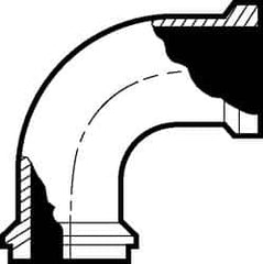 VNE - 4" E-Line Style Sanitary Stainless Steel Pipe 90° Elbow - Exact Tool & Supply