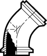 VNE - 4" E-Line Style Sanitary Stainless Steel Pipe 45° Elbow - Exact Tool & Supply