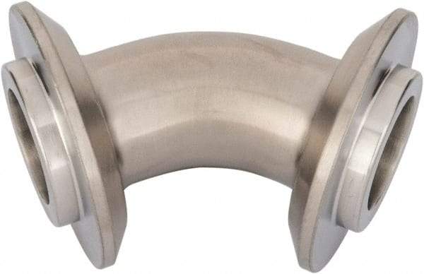 VNE - 1", E-Line Style, Sanitary Stainless Steel Pipe 45° Elbow - Male x Male Connection, Grade 304 - Exact Tool & Supply