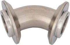 VNE - 1", E-Line Style, Sanitary Stainless Steel Pipe 45° Elbow - Male x Male Connection, Grade 304 - Exact Tool & Supply