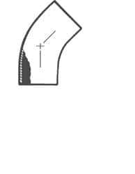 VNE - 2", Weld Style, Sanitary Stainless Steel Pipe 45° Elbow - Butt Weld x Butt Weld Connection, Grade 316L - Exact Tool & Supply