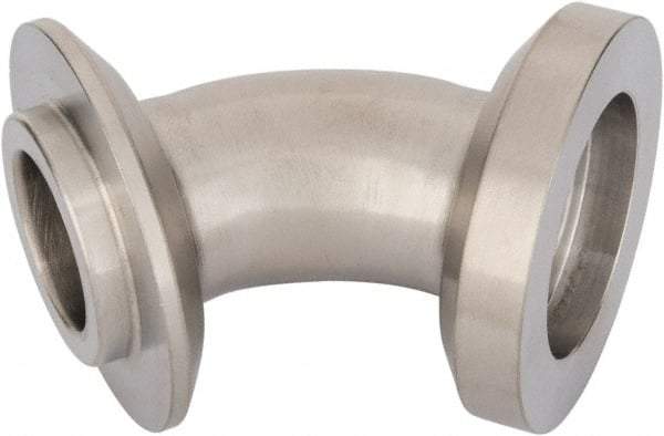 VNE - 1", E-Line Style, Sanitary Stainless Steel Pipe 45° Elbow - Male x Female Connection, Grade 304 - Exact Tool & Supply