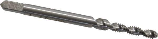 Interstate - #4-40 UNC 2 Flute 2B/3B Bottoming Spiral Flute Tap - High Speed Steel, Bright Finish, 1-7/8" OAL, Right Hand Flute, Right Hand Thread, H2 - Exact Tool & Supply