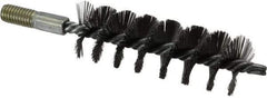Value Collection - 1-1/2" Diam Helical Steel Tube Brush - 0.012" Filament Diam, 4-1/4" Brush Length, 7-1/2" OAL, 1/2-12 Male Shank - Exact Tool & Supply