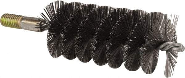 Value Collection - 2" Diam Helical Steel Tube Brush - 0.012" Filament Diam, 4-1/4" Brush Length, 7-1/2" OAL, 1/2-12 Male Shank - Exact Tool & Supply