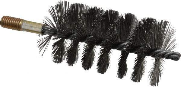 Value Collection - 2-1/4" Diam Helical Steel Tube Brush - Single Spiral, 0.012" Filament Diam, 4-1/4" Brush Length, 7-1/2" OAL, 1/2-12 Male Shank - Exact Tool & Supply