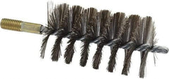 Value Collection - 2-1/2" Diam Helical Steel Tube Brush - 0.012" Filament Diam, 4-1/4" Brush Length, 7-1/2" OAL, 1/2-12 Male Shank - Exact Tool & Supply
