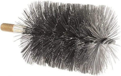 Value Collection - 3-1/2" Diam Helical Steel Tube Brush - Single Spiral, 0.016" Filament Diam, 4-1/4" Brush Length, 7-1/2" OAL, 1/2-12 Male Shank - Exact Tool & Supply