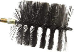 Value Collection - 5" Diam Helical Steel Tube Brush - 0.016" Filament Diam, 4-1/4" Brush Length, 7-1/2" OAL, 1/2-12 Male Shank - Exact Tool & Supply