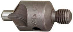 Made in USA - 1-1/8" OAL, 1/2" Head Diam, 2 Flute, 100° Incl Angle, Integral Pilot, Adjustable Stop Countersink - Exact Tool & Supply